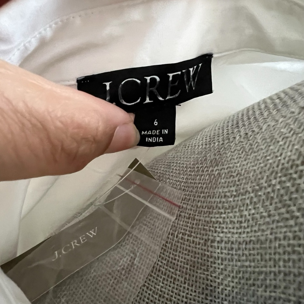 J. Crew Fitted-waist shirtdress in stretch cotton poplin Size 6 NEW! With tags! - Picture 5 of 8